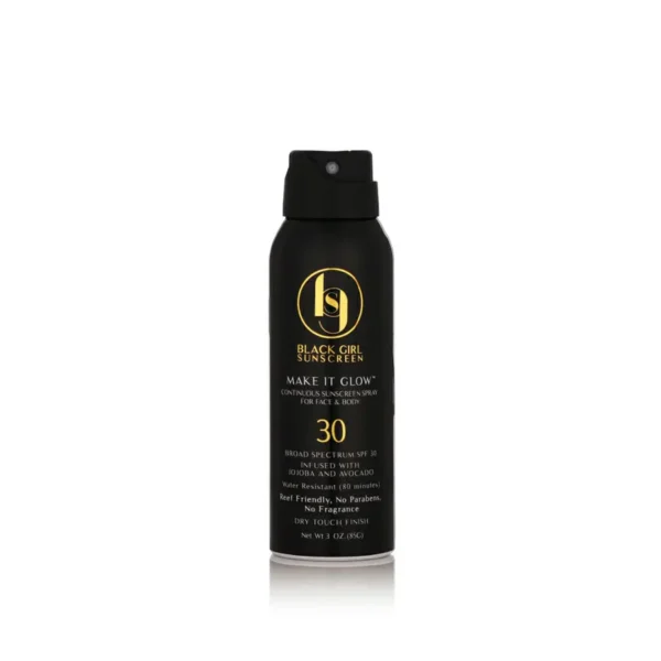 Black Girl Sunscreen Make It Glow SPF 30 Sunscreen Spray